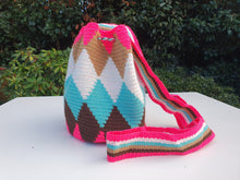 Load image into Gallery viewer, Authentic Handmade Bags Mochilas Wayuu Arcoiris COLLECTION MEDIANA El Piñon