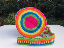 Load image into Gallery viewer, Authentic Handmade Bags Mochilas Wayuu Arcoiris COLLECTION MEDIANA Los Laureles