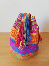Load image into Gallery viewer, Authentic Handmade Mochilas Wayuu Bags- Aguamarina Riohacha Cinco