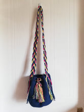 Load image into Gallery viewer, Authentic Handmade Mochilas Wayuu Bags - Small Blue 10