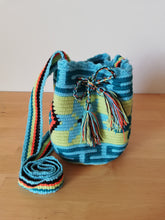 Load image into Gallery viewer, Authentic Handmade Mochilas Wayuu Bags - Small Turquoise 11