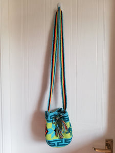 Authentic Handmade Mochilas Wayuu Bags - Small Turquoise 11