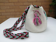 Load image into Gallery viewer, Authentic Handmade Mochilas Wayuu Bags - Small White