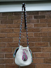 Load image into Gallery viewer, Authentic Handmade Mochilas Wayuu Bags - Small White