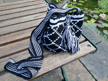 Load image into Gallery viewer, Authentic Handmade Mochilas Wayuu Bags - Small Black 15
