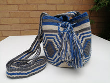 Load image into Gallery viewer, Authentic Handmade Mochilas Wayuu Bags - Small Blue