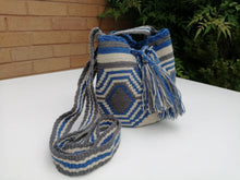 Load image into Gallery viewer, Authentic Handmade Mochilas Wayuu Bags - Small Blue