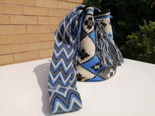 Load image into Gallery viewer, Handmade Cross-body Bags Mochilas Wayuu Collection Oceano Azul - Mar Cielo