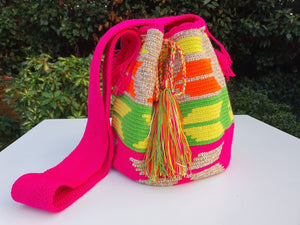 Mochila Wayuu Authentic Handmade Mochila Wayuu - ARCOIRIS COLLECTION -Calamar