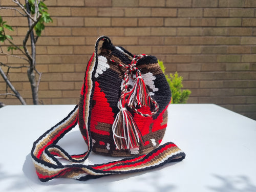 Authentic Handmade Mochilas Wayuu Bags - Small Rojo
