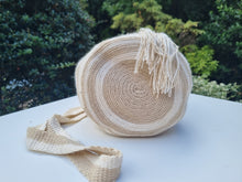 Load image into Gallery viewer, Authentic Handmade Bags Mochilas Wayuu COLLECTION MEDIANA Viva Colombia Blanca Summer 26