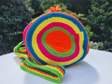Load image into Gallery viewer, Authentic Handmade Bags Mochilas Wayuu COLLECTION MEDIANA Viva Colombia Color Arcoiris Summer 26
