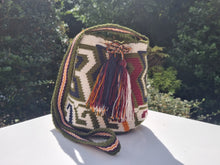 Load image into Gallery viewer, Authentic Handmade Bags Mochilas Wayuu COLLECTION MEDIANA Viva Colombia Verde Summer 26