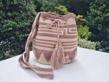 Load image into Gallery viewer, Authentic Handmade Bags Mochilas Wayuu COLLECTION MEDIANA Viva Colombia Rosa II Summer 26 (Copy)