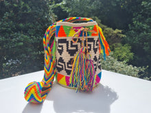 Load image into Gallery viewer, Authentic Handmade Bags Mochilas Wayuu COLLECTION MEDIANA Viva Colombia Carnaval II Summer 26 (Copy)