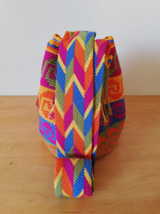 Authentic Handmade Mochilas Wayuu Bags- Aguamarina Riohacha Cinco