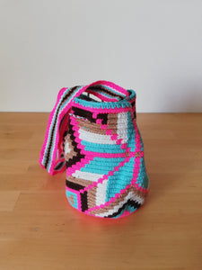 Authentic Handmade Mochilas Wayuu Bags - Small Pink 12