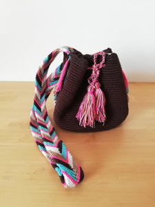 Authentic Handmade Mochilas Wayuu Bags - Small Brown 16