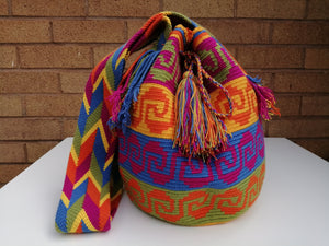 Authentic Handmade Mochilas Wayuu Bags- Aguamarina Riohacha Cinco