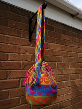 Load image into Gallery viewer, Authentic Handmade Mochilas Wayuu Bags- Aguamarina Riohacha Cinco