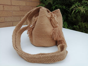 Authentic Handmade Mochilas Wayuu Bags - Small Brown