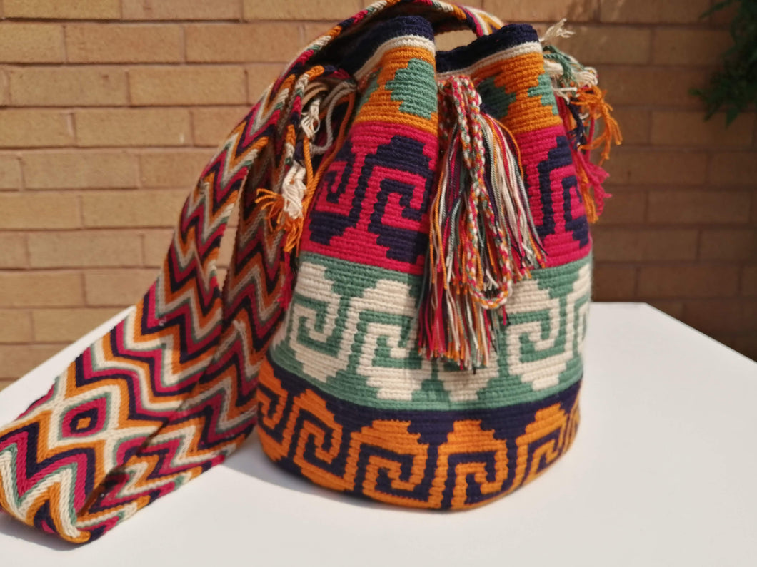 Cross-body Handmade Bags Mochilas Wayuu Collection Caribe - Guajira
