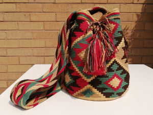 Handmade Cross-body Bags Mochilas Wayuu Collection Andes - Rosa