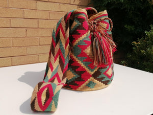 Handmade Cross-body Bags Mochilas Wayuu Collection Andes - Rosa