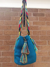 Load image into Gallery viewer, Original Handmade Bags Mochilas Wayuu  Collection Bahía - Azúl