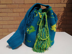 Handmade Cross-body Bags Mochilas Wayuu Collection Oceano Azul - Manzanares