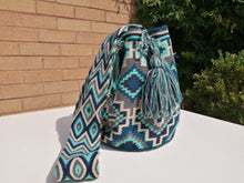 Load image into Gallery viewer, Handmade Cross-body Bags Mochilas Wayuu Collection Oceano Azul - Taganga