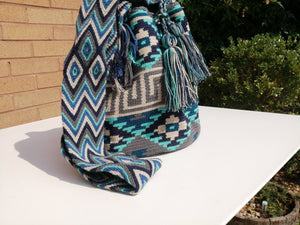 Handmade Cross-body Bags Mochilas Wayuu Collection Oceano Azul - Miraflores