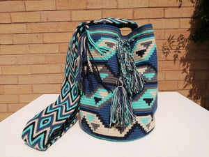 Handmade Cross-body Bags Mochilas Wayuu Collection Oceano Azul - Pescadito