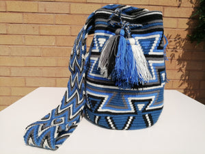 Handmade Cross-body Bags Mochilas Wayuu Collection Oceano Azul - Bolívar