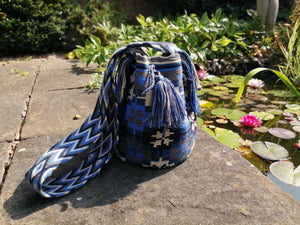 Handmade Cross-body Bags Mochilas Wayuu Collection Oceano Azul - El Laguito