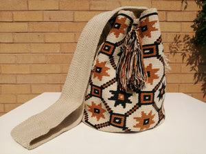 Handmade Cross-body Bags Mochilas Wayuu Collection Natural - Pereira
