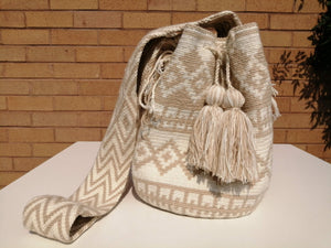 Handmade Cross-body Bags Mochilas Wayuu Collection Natural - Armenía