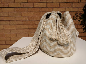 Handmade Cross-body Bags Mochilas Wayuu Collection Natural - Quindío