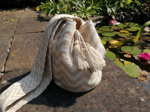 Handmade Cross-body Bags Mochilas Wayuu Collection Natural - Quindío