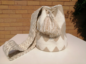 Handmade Cross-body Bags Mochilas Wayuu Collection Natural - Salento