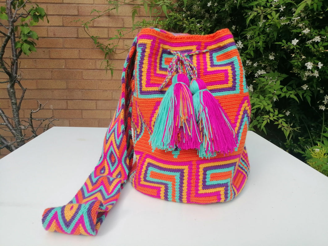Authentic Handmade Mochilas Wayuu Bags - Carnaval Ocho