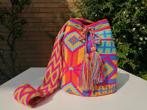 Original Handmade Mochilas Wayuu Bags - Rainbow Uno