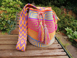 Original Handmade Mochilas Wayuu Bags - Rainbow Dos