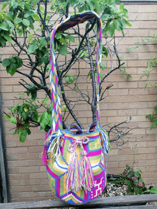 Original Handmade Mochilas Wayuu Bags - Rainbow Tres