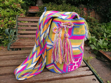 Load image into Gallery viewer, Original Handmade Mochilas Wayuu Bags - Rainbow Tres