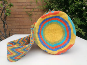 Original Handmade Mochilas Wayuu Bags - Rainbow Cinco