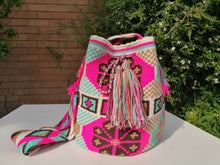 Load image into Gallery viewer, Authentic Handmade Mochilas Wayuu Bags - Rosa Uno