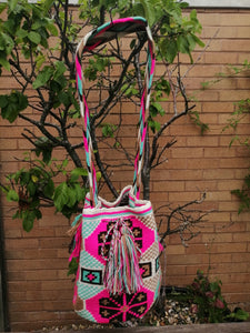 Authentic Handmade Mochilas Wayuu Bags - Rosa Uno