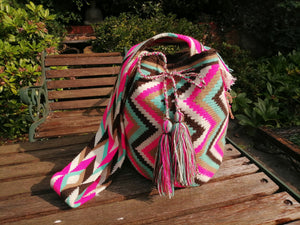 Authentic Handmade Mochilas Wayuu Bags - Rosa Dos