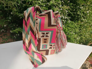 Authentic Handmade Mochilas Wayuu Bags - Rosa Cuatro